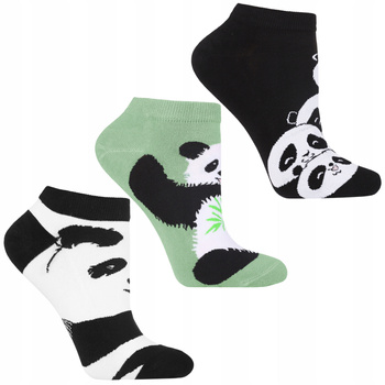 Skarpetki MORAJ Stopki Damskie Niskie Skarpety PANDY Kolorowe 3-PAK 