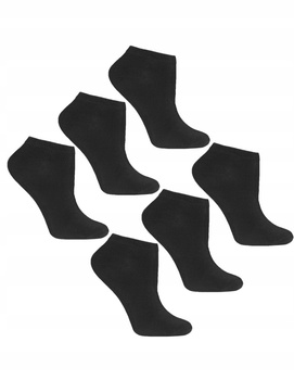Skarpetki Stopki Męskie Klasyczne CZARNE Gładkie Bez Wzoru 6PAK MORAJ 