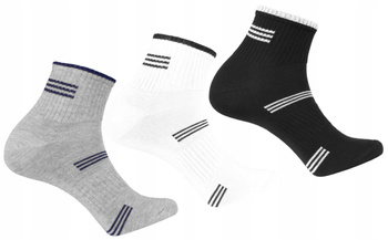 Skarpetki Męskie 3/4 Za Kostkę Bawełna Szeroki Ściągacz MORAJ 3-pary 