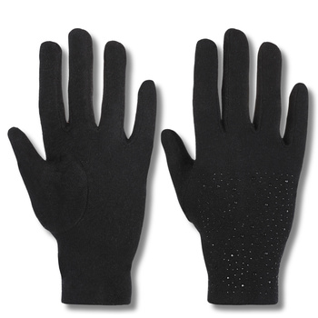 CIEPŁE RĘKAWICZKI DAMSKIE NA ZIMĘ Z WEŁNĄ I KRYSZTAŁKAMI ELEGANCKIE MORAJ