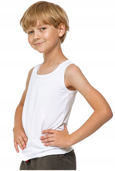 PODKOSZULEK CHŁOPIĘCY Biała Podkoszulka Dziecięca Bawełniana MORAJ 