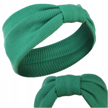 OPASKA PRĄŻKOWANA DAMSKA NA GŁOWĘ USZY SZEROKA UROCZY SPLOT NA WIOSNĘ MORAJ