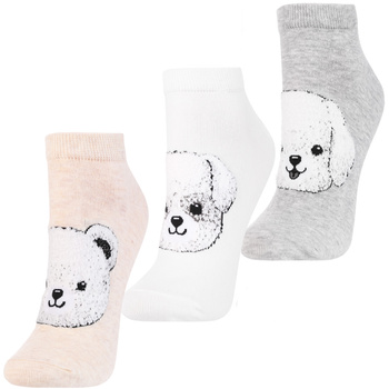 SKARPETKI STOPKI DAMSKIE NISKIE SKARPETY UROCZE ZWIERZAKI MORAJ 3PAK