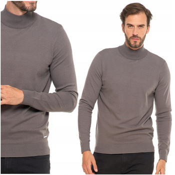 Elegancki SWETER MĘSKI Półgolf Klasyczny Stylowy Sweterek Ze Stójką MORAJ 