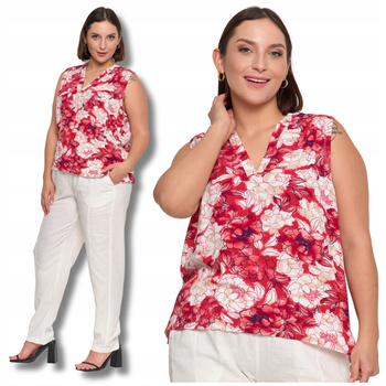 Elegancka Bluzka Damska Bez Rękawów Kolorowa Zwiewna Lekka MORAJ 