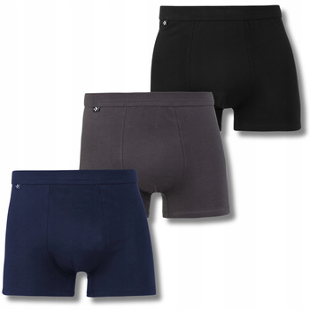 Majtki BOKSERKI MĘSKIE Klasyczne Dopasowane Gładkie Bawełna 3-PAK MORAJ 