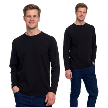 KOSZULKA MĘSKA Z DŁUGIM RĘKAWEM LONGSLEEVE STRUKTURA MODNY MORAJ