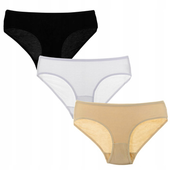 Majtki Damskie z Wiskozy Bambusowej Figi Klasyczne Przewiewne 3szt. MORAJ 
