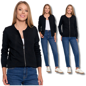 SWETER DAMSKI BOMBERKA ROZPINANY LEKKI SWETEREK GŁADKI MORAJ