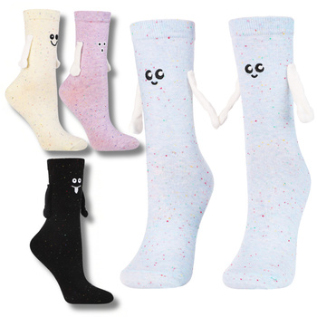 UROCZE SKARPETY DAMSKIE Z ŁAPKAMI NA MAGNES SKARPETKI MORAJ 4-PARY