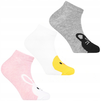 Urocze Skarpetki Dziecięce do kostki Stopki Dziewczęce MORAJ 3-pary 