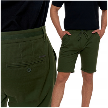 Szorty Męskie Krótkie Spodenki na Lato Materiałowe z Kieszeniami MORAJ 