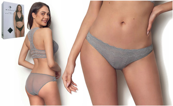 Figi Damskie Majtki Koronkowe Modne Eleganckie Siateczkowy Tył MORAJ 