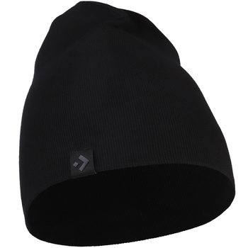 Czarna CZAPKA DAMSKA Przejściowa Uniwersalna Delikatny Prążek MORAJ