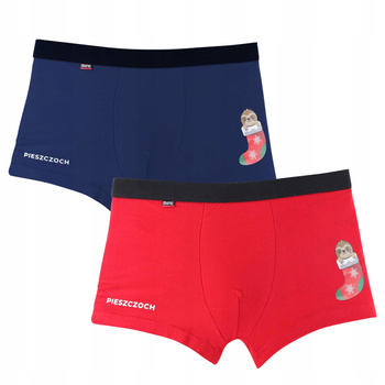 Świąteczne Bokserki Chłopięce Majtki PREZENT NA ŚWIĘTA 2-PAK MORAJ 