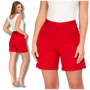 Szorty Damskie KRÓTKIE SPODENKI z Wysokim Stanem PASEK GRATIS MORAJ 