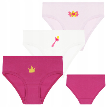 MAJTKI DZIEWCZĘCE Figi Dziecięce Kolorowe Urocze Klasyczne MORAJ 3szt.