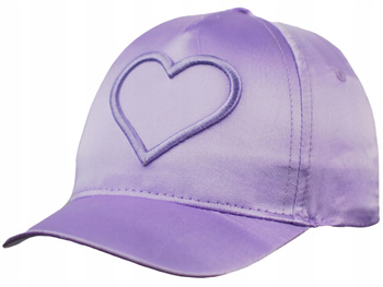 CZAPKA Z DASZKIEM dziecięca Satyna Haft Serce