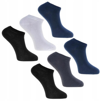 Skarpetki Stopki Męskie Klasyczne Kolory Gładkie Bez Wzoru 6PAK MORAJ 