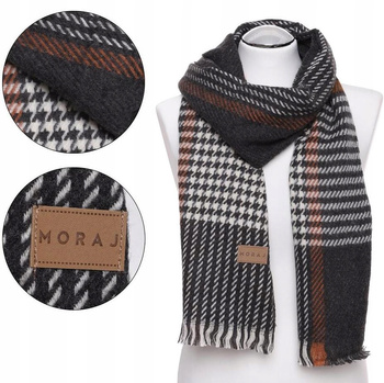 Długi Szal Męski Elegancki Ciepły MORAJ