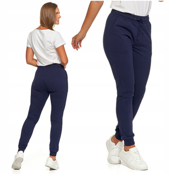 Spodnie Dresowe Damskie z Elastycznym Ściągaczem Modne Wygodne MORAJ 