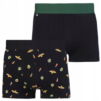 Majtki BOKSERKI MĘSKIE Klasyczne Dopasowane Kolorowe Bawełna 2-PAK MORAJ 