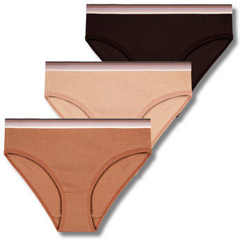 MAJTKI DAMSKIE PRĄŻKOWANE FIGI BAWEŁNIANE KLASYCZNE WYGODNE MORAJ 3-PAR