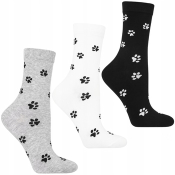 Wysokie Skarpety Damskie Łapki Pieska Długie Skarpetki MORAJ 3-PAK 
