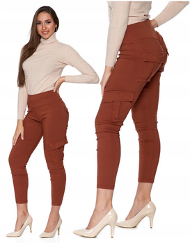 SPODNIE PUSH-UP DAMSKIE Modelujące Pośladki Rurki z Kieszeniami MORAJ 