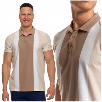 Elegancki T-Shirt Koszulka Polo Polówka z Krótkim Rękawem Modna MORAJ 