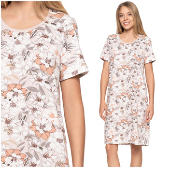 KOSZULA NOCNA UROCZA W KWIATY PIŻAMA DAMSKA WYGODNA MODNA MORAJ