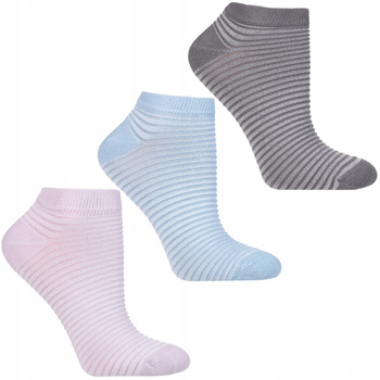 Skarpetki STOPKI DAMSKIE Niskie Skarpety Prążkowane 3-PAK MORAJ 