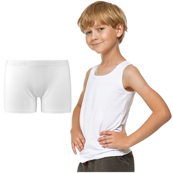 Zestaw Chłopięcy Podkoszulka i Białe Bokserki na Komunię MORAJ 