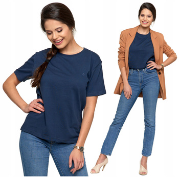 T-Shirt Damski Bawełna PREMIUM Wygodna Luźna Koszulka Gładka MORAJ 