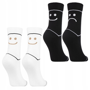 Wysokie Skarpety Damskie MORAJ Modne Skarpetki Brokatowa Nić 2-PAK 