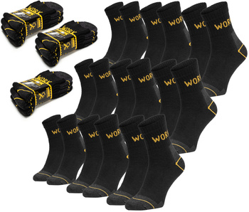 Skarpety Robocze 3/4 WORK BHP Wytrzymałe Mocne Skarpetki Bawełna 9PAK 