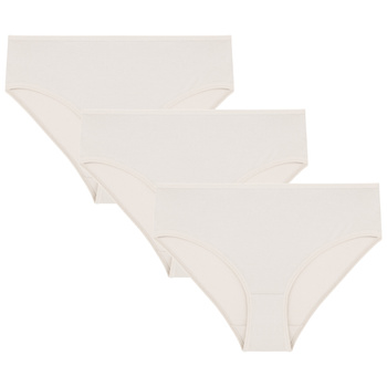 MAJTKI DAMSKIE BAWEŁNIANE FIGI GŁADKIE KLASYCZNE BEŻOWE 3-PAK MORAJ