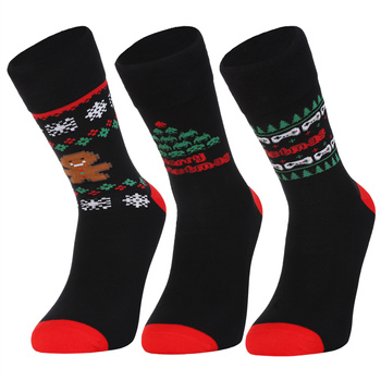 Skarpetki Świąteczne Męskie PREZENT NA ŚWIĘTA MIKOŁAJKI 3-PAK MORAJ 