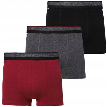 Bokserki Męskie Bawełna Dopasowane Gładkie Klasyczne ZESTAW 3PAK MORAJ 