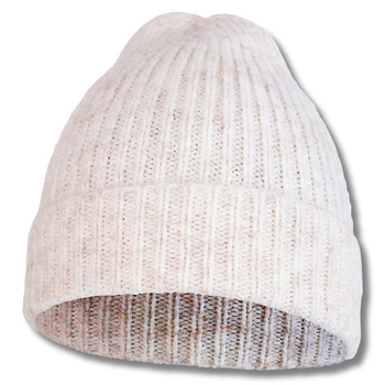 CZAPKA DAMSKA PRĄŻKOWANA MODNA PONADCZASOWA ELEGANCKA CIEPŁA NA ZIMĘ MORAJ