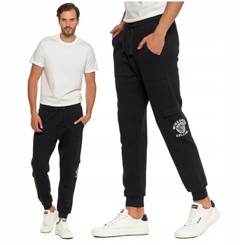 SPODNIE DRESOWE MORAJ MĘSKIE ZE ŚCIĄGACZAMI KIESZENIE WYGODNE WIĄZANE 