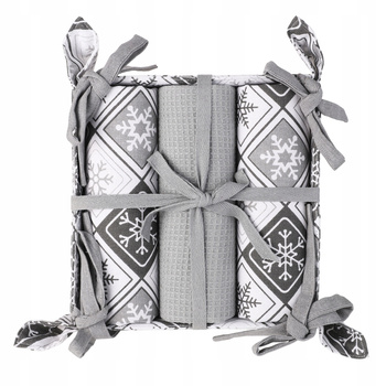 Ręczniki Kuchenne Świąteczne Koszyk Ścierki Komplet PREZENT na Święta MORAJ