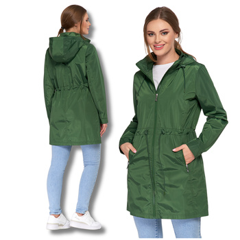 KURTKA DAMSKA PRZEJŚCIOWA Z KAPTUREM PARKA ELEGANCKI PŁASZCZ MORAJ