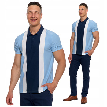 Elegancki T-Shirt Koszulka Polo Polówka z Krótkim Rękawem Modna MORAJ 