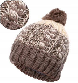 Czapka damska z pomponem ocieplana MORAJ