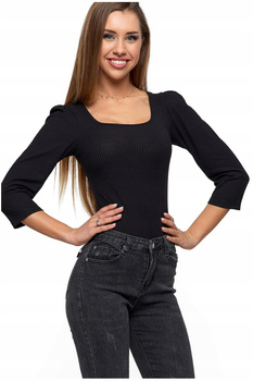 MORAJ Bluzka damska prążkowana rękaw 3/4 
