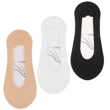 Stopki Niskie Skarpetki MORAJ Laserowo Cięte Antypoślizgowe 3-pary