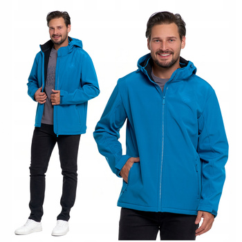 KURTKA MĘSKA Softshell Przejściowa Wodoodporna Odpinany Kaptur MORAJ