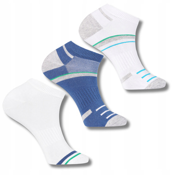 Skarpety Męskie MORAJ Niskie Skarpetki Stopki Kolorowe Zestaw 3 pary