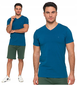 T-SHIRT PREMIUM MĘSKI Koszulka Gładka Bluzka z Haftem Logo MORAJ